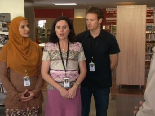 Robyn Butler, Josh Lawson, and Nicole Nabout in The Librarians (2007)