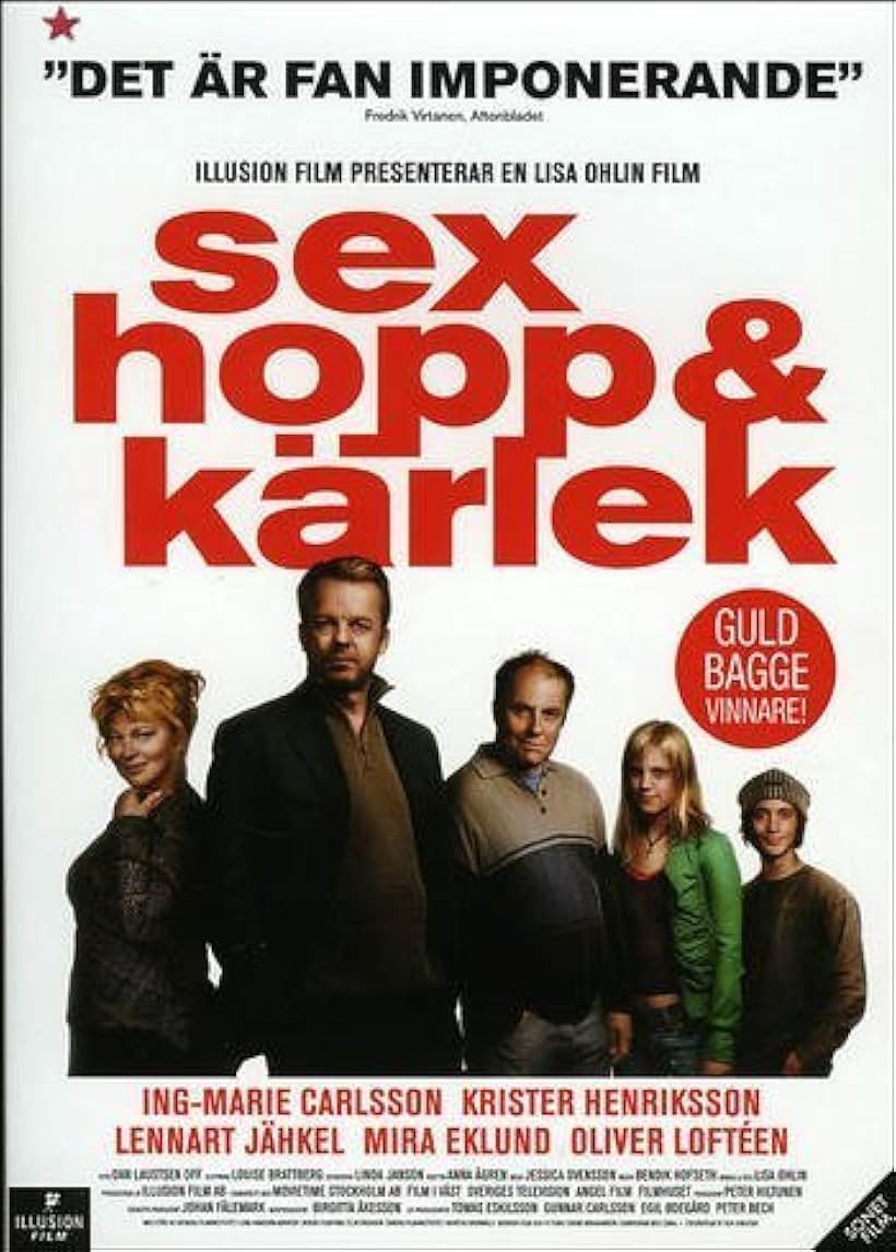 Ing-Marie Carlsson, Krister Henriksson, Lennart Jähkel, and Oliver Loftéen in Sex, hopp & kärlek (2005)