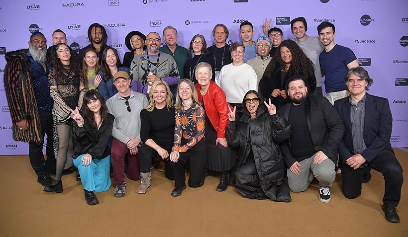 Filmmakers attending the Shorts Program 2 press line at the 2024 Sundance Film Festival.