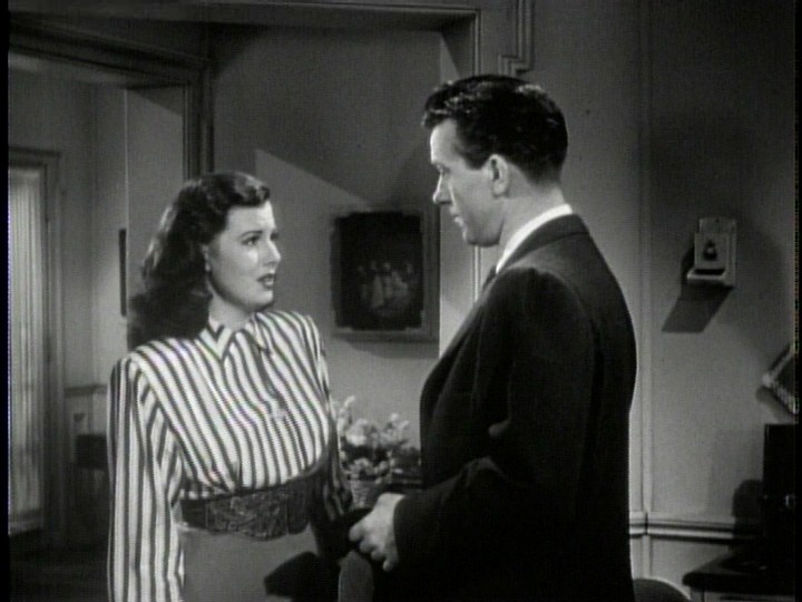 Hugh Beaumont and Sheila Ryan in Railroaded! (1947)