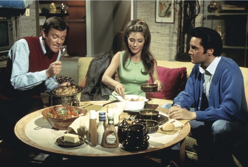 Elvis Presley, Michele Carey, and Dick Sargent in Live a Little, Love a Little (1968)