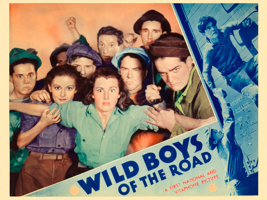 Alan Hale Jr., Sterling Holloway, Dorothy Coonan Wellman, Frankie Darro, Ann Hovey, Rochelle Hudson, Jack McHugh, Buddy Messinger, George Offerman Jr., and Edwin Phillips in Wild Boys of the Road (1933)