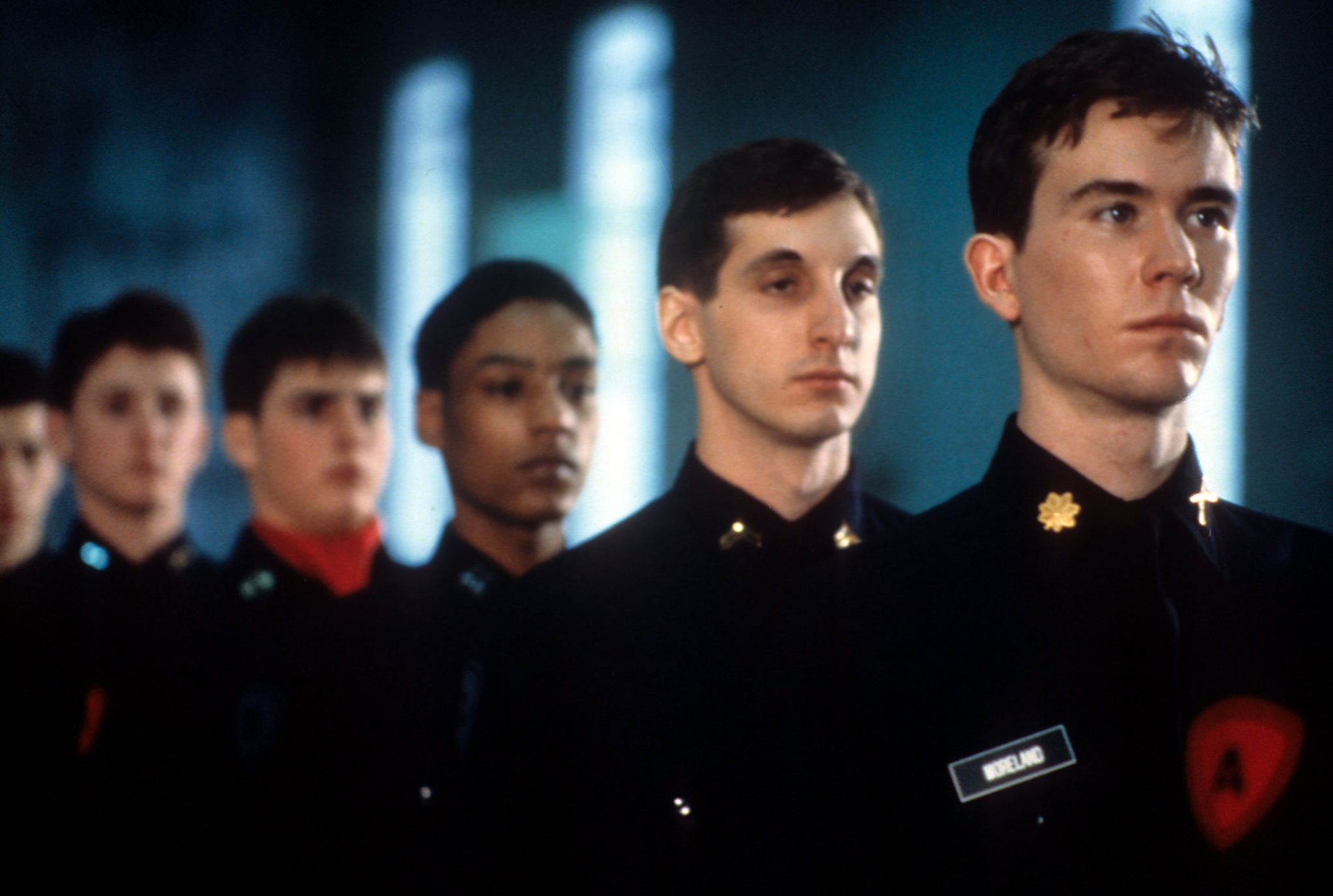 Tom Cruise, Timothy Hutton, Sean Penn, Giancarlo Esposito, and Billy Van Zandt in Taps (1981)