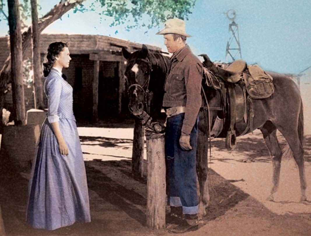 James Stewart and Cathy O'Donnell in The Man from Laramie (1955)