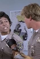 Erik Estrada and Larry Wilcox in CHiPs (1977)