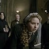 Alan Rickman, Jim Broadbent, Daniel Radcliffe, and Jessie Cave in Harry Potter and the Half-Blood Prince (2009)