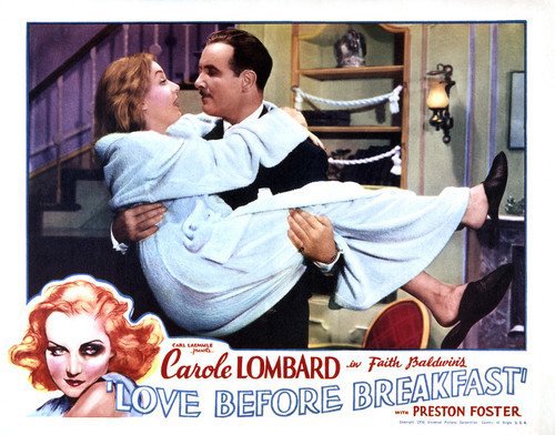 Carole Lombard and Preston Foster in Love Before Breakfast (1936)