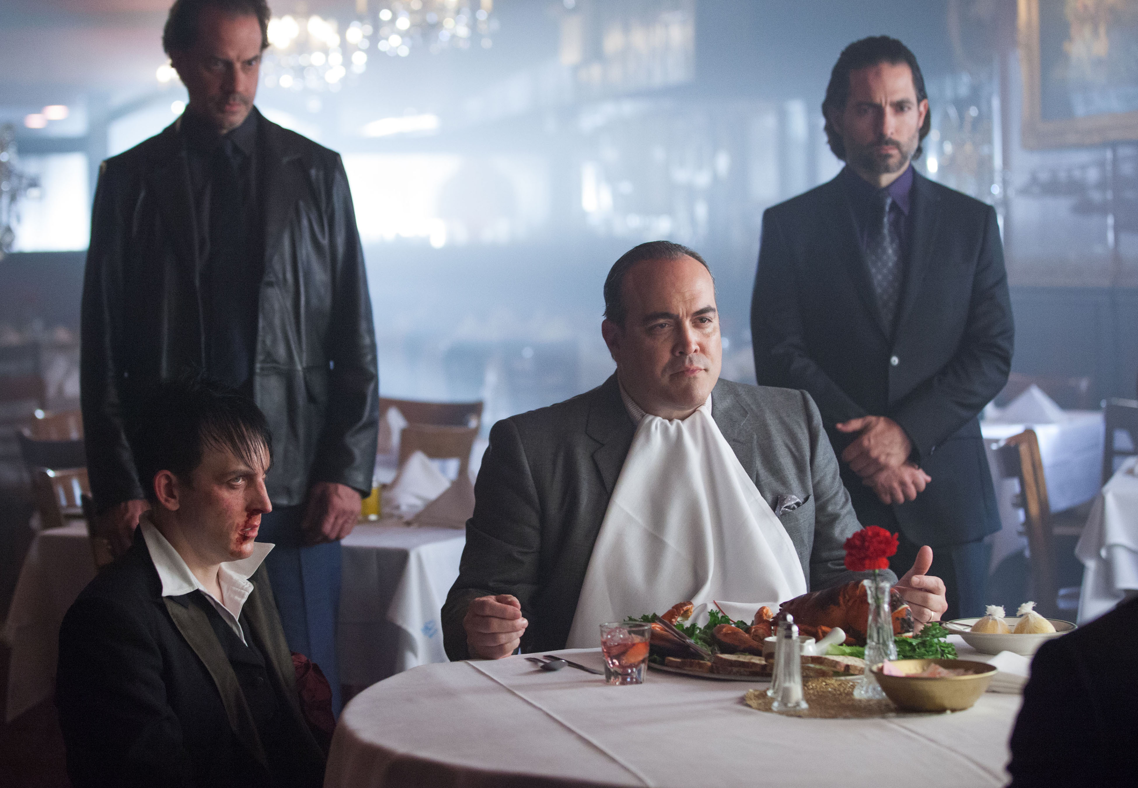 Danny Mastrogiorgio, David Zayas, Rich Mollo, and Robin Lord Taylor in Gotham (2014)