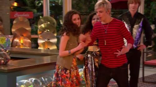 Calum Worthy, Laura Marano, Raini Rodriguez, and Ross Lynch in Austin & Ally (2011)