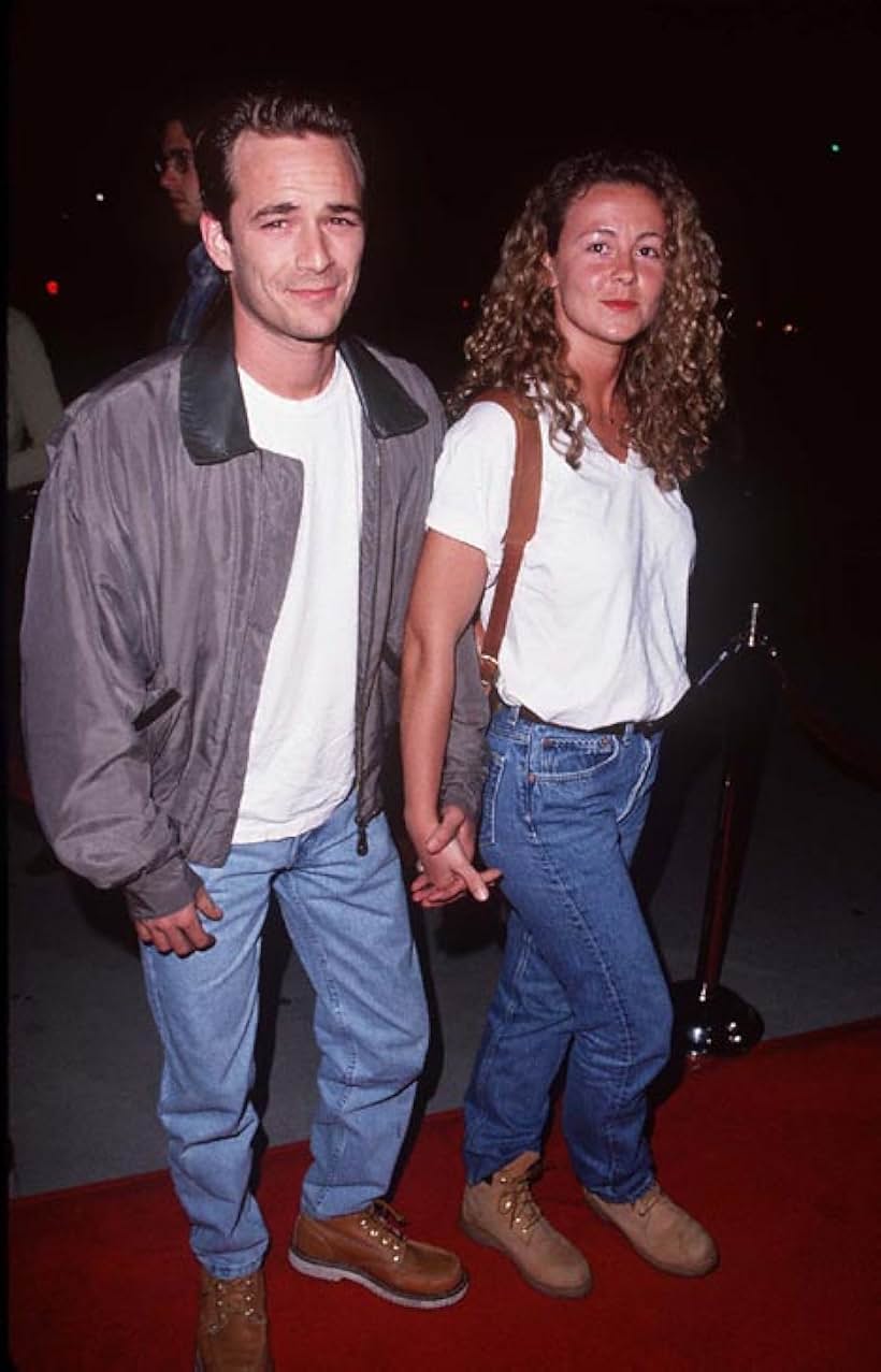 Luke Perry and Rachel Sharp at an event for Don Juan DeMarco (1994)