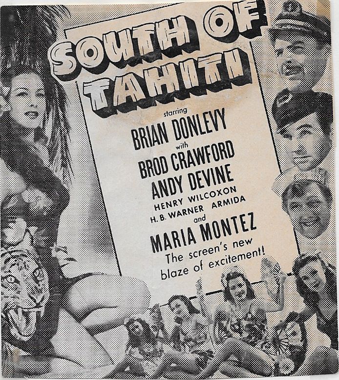 Broderick Crawford, Brian Donlevy, Armida, Andy Devine, and Maria Montez in South of Tahiti (1941)