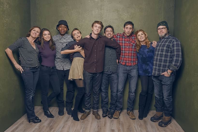 Alfonso Gomez-Rejon, Connie Britton, Nick Offerman, Molly Shannon, Thomas Mann, Katherine Hughes, Olivia Cooke, Jesse Andrews, and RJ Cyler at an event for Me and Earl and the Dying Girl (2015)