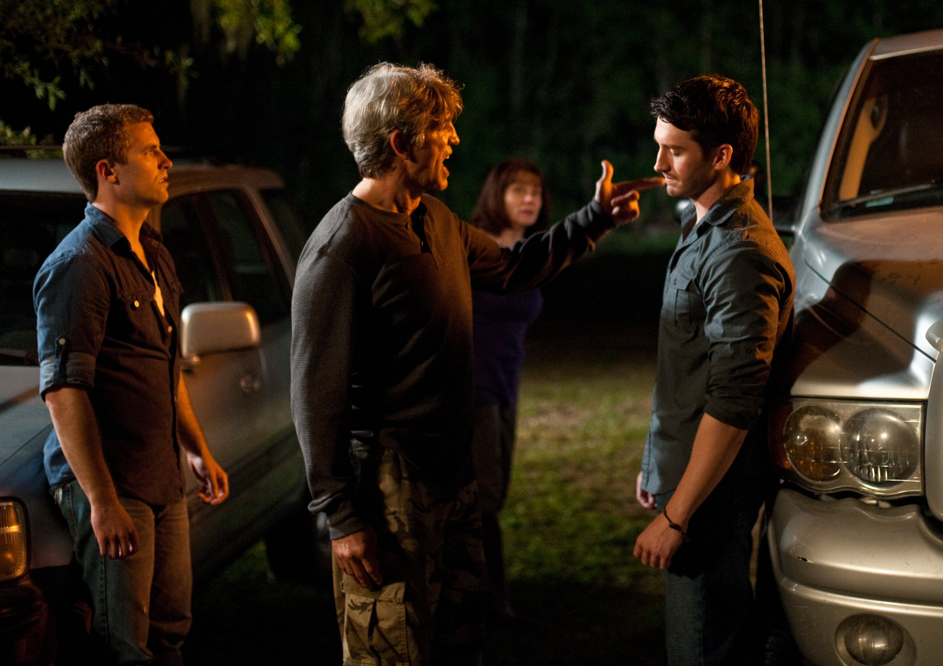 Eric Roberts, Patrick Flanagan, and Garrett Hines in Jake's Road (2019)