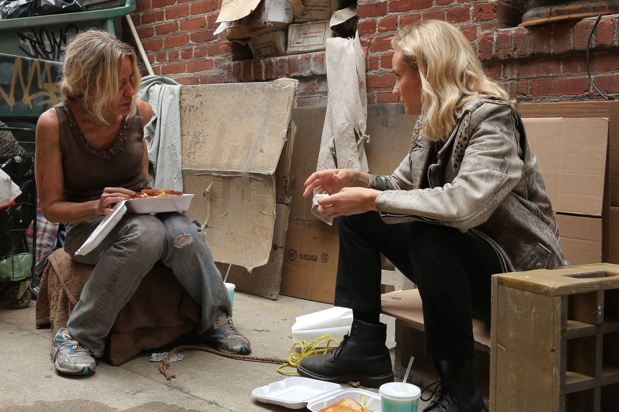 Tamara Clatterbuck and Diane Kruger in The Bridge (2013)