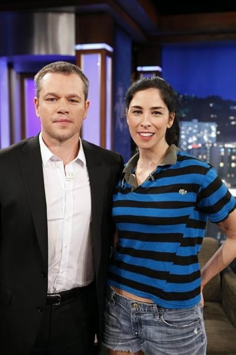 Matt Damon and Sarah Silverman in Jimmy Kimmel Live! (2003)