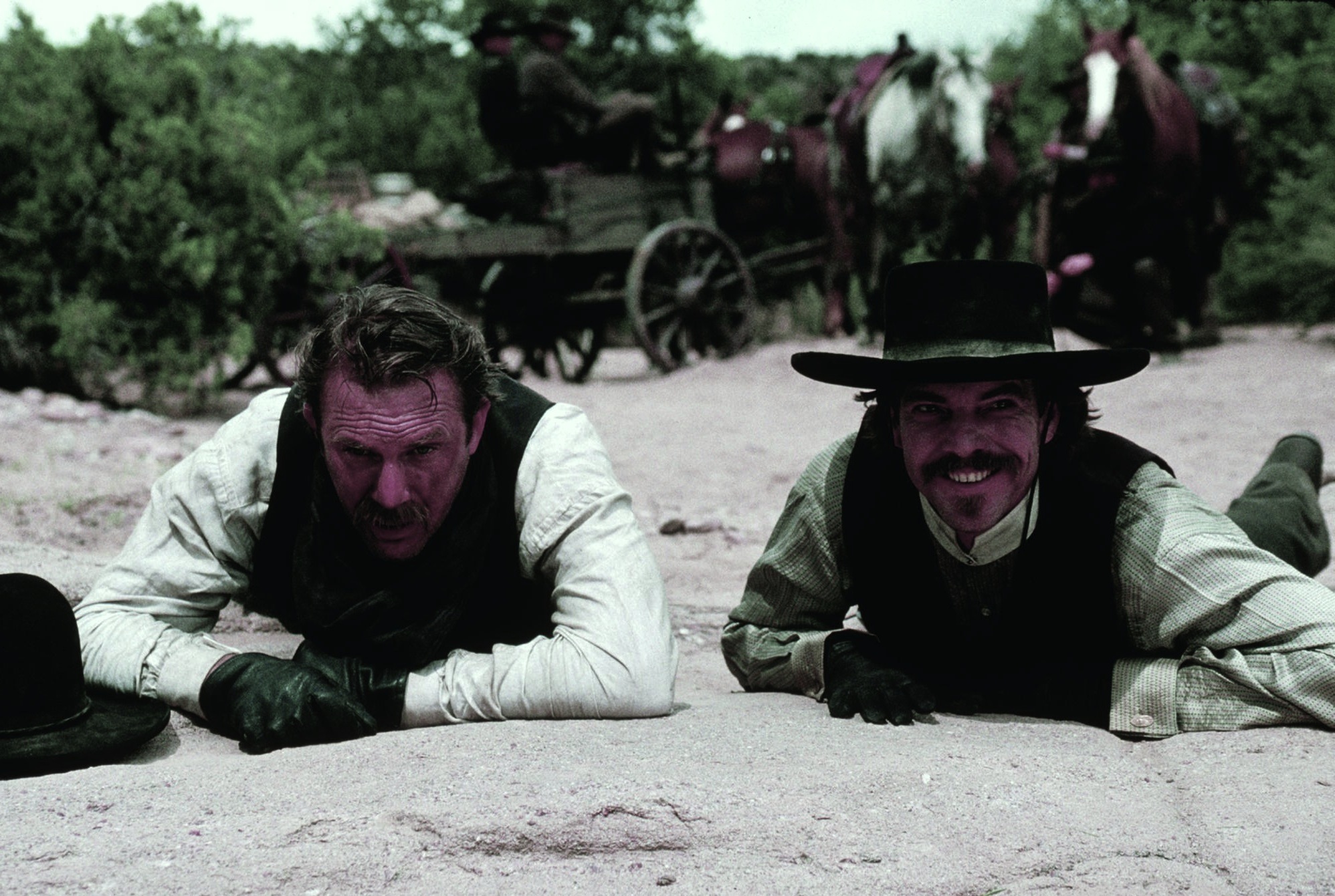 Kevin Costner and Dennis Quaid in Wyatt Earp (1994)