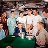 Humphrey Bogart, Van Johnson, Herbert Anderson, James Best, Steve Brodie, James Edwards, Robert Francis, Arthur Franz, Fred MacMurray, and Jerry Paris in The Caine Mutiny (1954)