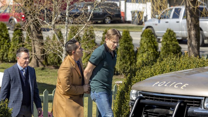 Paul McGillion, Carlos PenaVega, and Jon Cor in Picture Perfect Mysteries: Newlywed and Dead (2019)