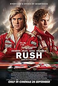 Daniel Brühl and Chris Hemsworth in Rush (2013)