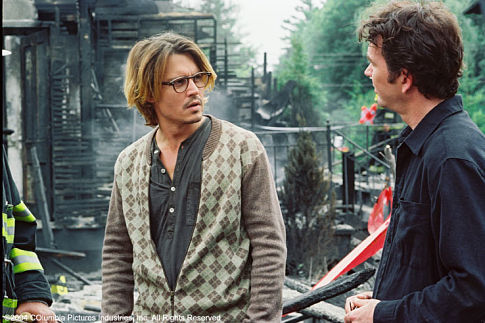 Johnny Depp and Timothy Hutton in Secret Window (2004)