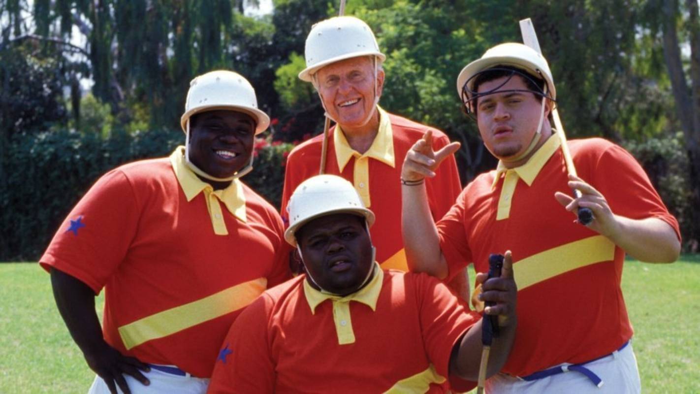 Ralph Bellamy, Darren Robinson, Damon Wimbley, and Mark Morales in Disorderlies (1987)