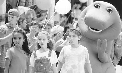 David Joyner, Trevor Morgan, Kyla Pratt, Diana Rice, and Bob West in Barney's Great Adventure (1998)