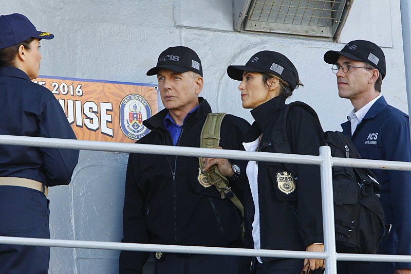 Mark Harmon, Jennifer Esposito, Andrea Grano, and Brian Dietzen in NCIS (2003)