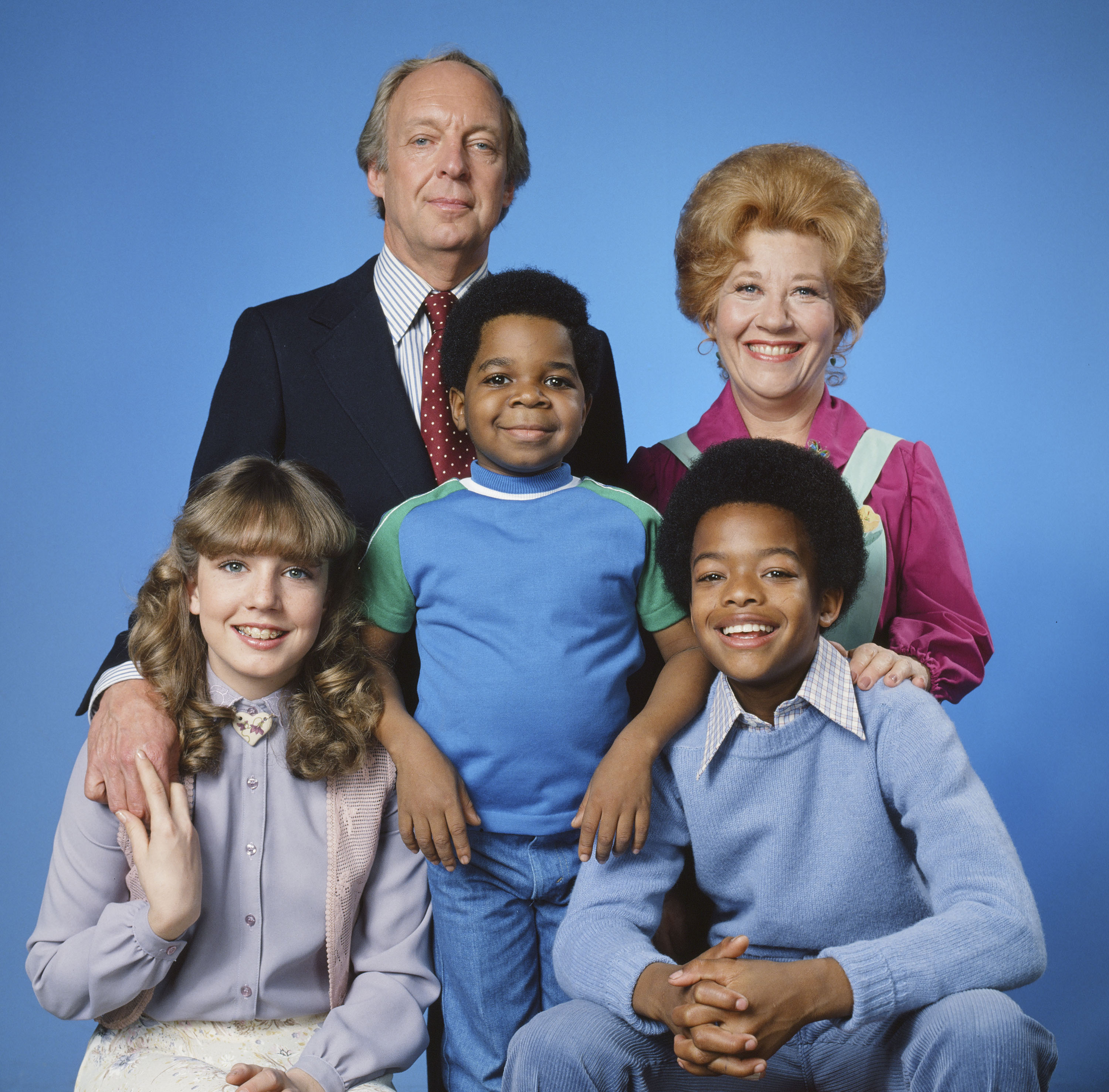 Todd Bridges, Conrad Bain, Gary Coleman, Dana Plato, and Charlotte Rae in Diff'rent Strokes (1978)