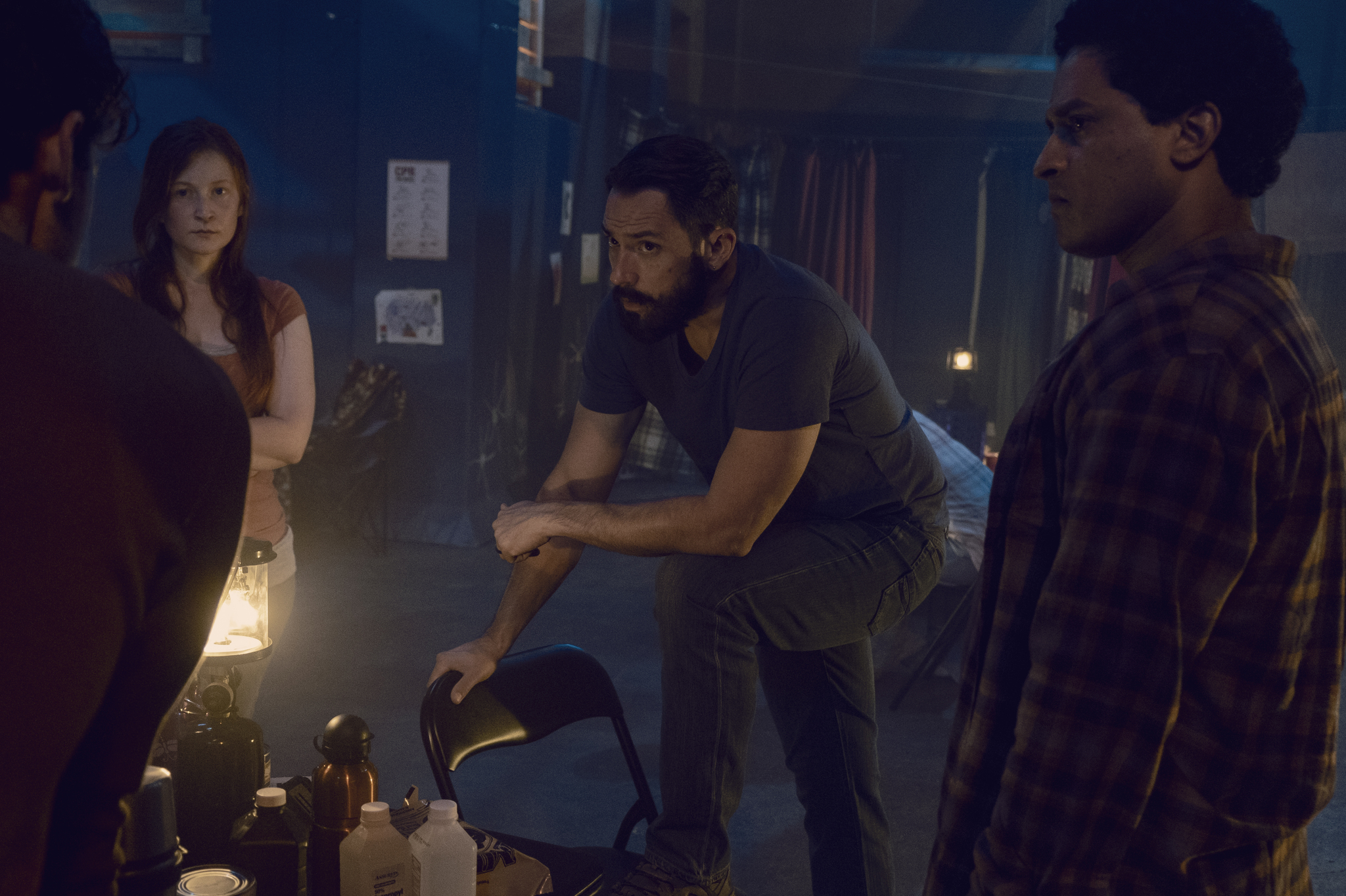 Steve Kazee, Javier Carrasquillo, Ashlyn Stallings, and Quinn Bozza in The Walking Dead (2010)