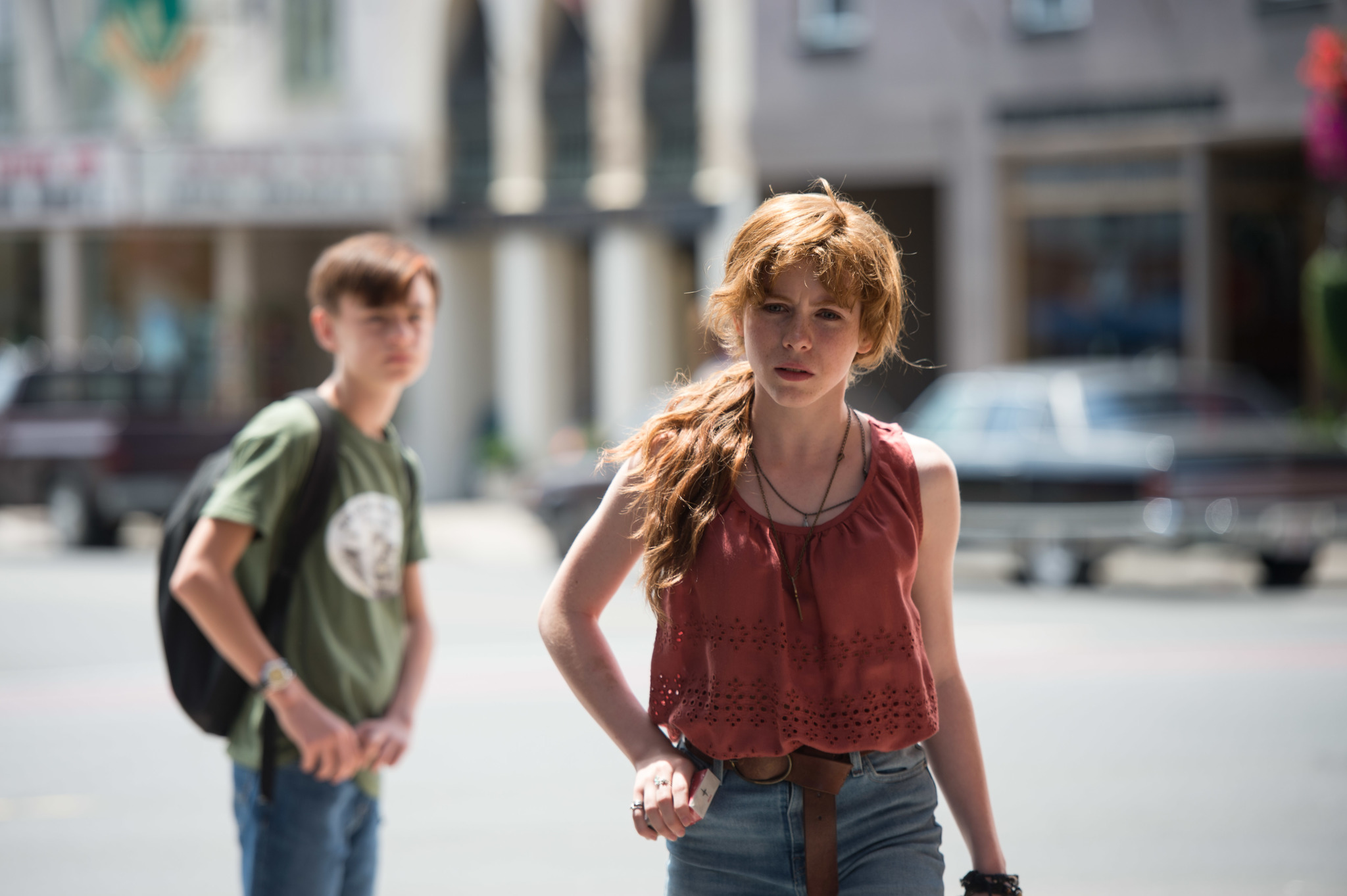 Jaeden Martell and Sophia Lillis in It (2017)