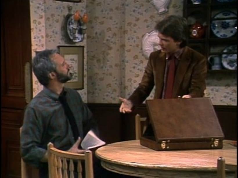 Michael J. Fox and Michael Gross in Family Ties (1982)