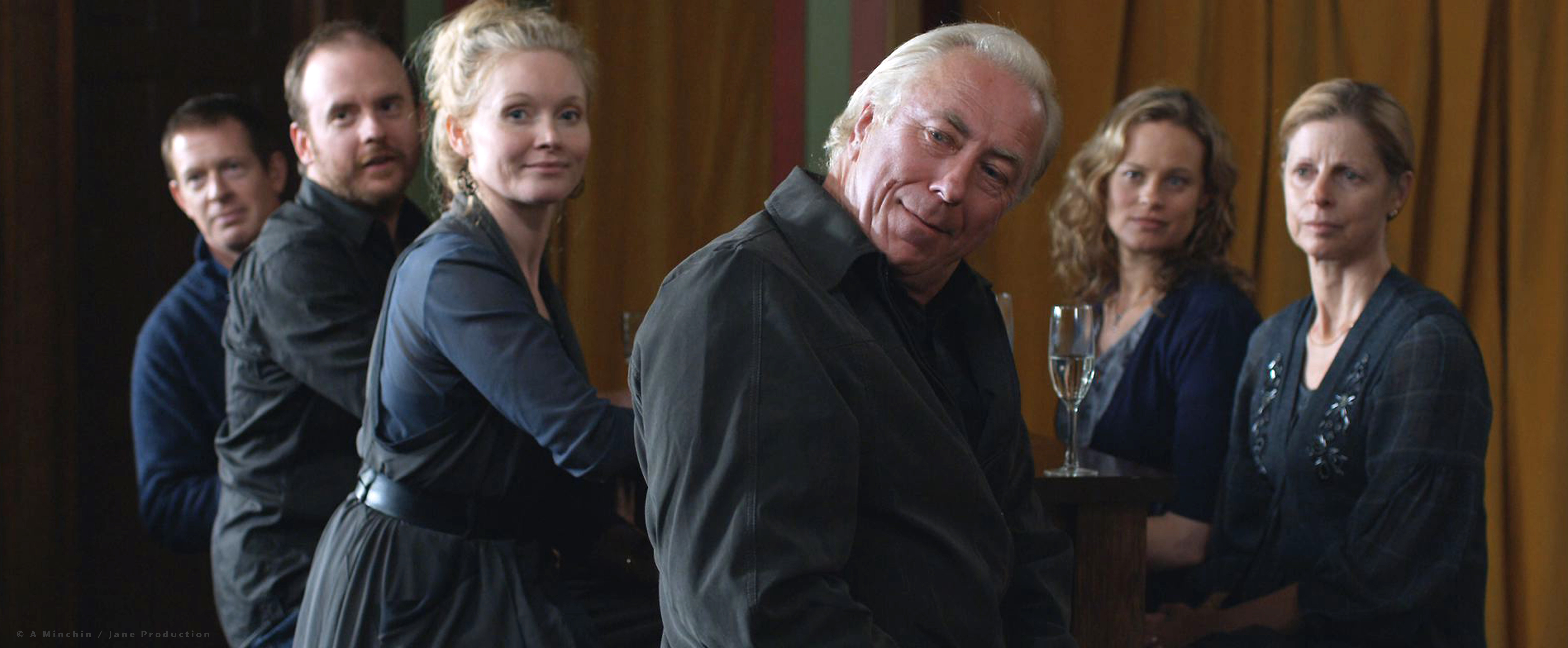 Steve Bisley, Essie Davis, Nadine Garner, Heather Mitchell, Geoff Paine, and Adam Zwar in The Wedding Party (2010)