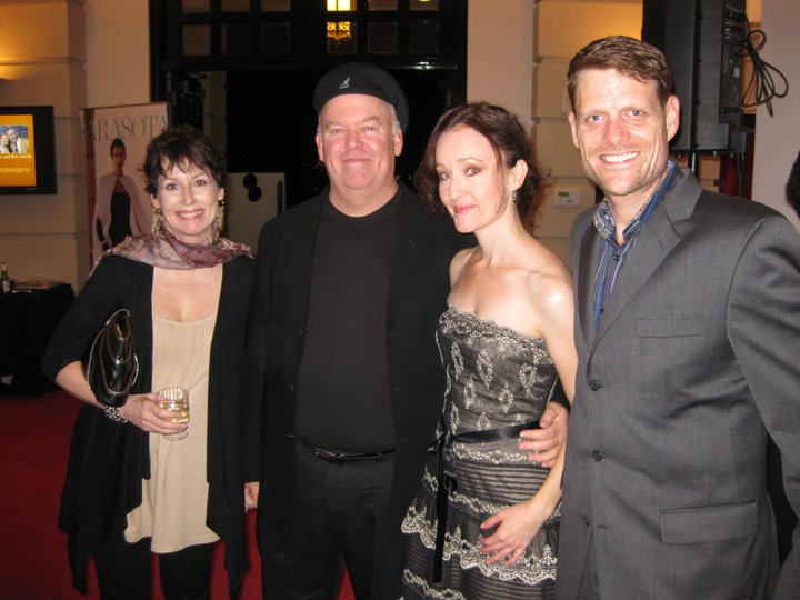 OPENING NIGHT OF THE BROADWAY BOUND "BONNIE & CLYDE". (from left to right) Denise Guillet, Wayne Duvall (Sheriff Schmidt), Melissa van der Schyff (Blanche Barrow) and  Victor Hernandez (Henry Barrow) 