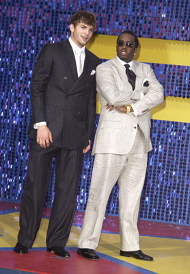 Sean 'Diddy' Combs and Ashton Kutcher at an event for 2003 MTV Movie Awards (2003)