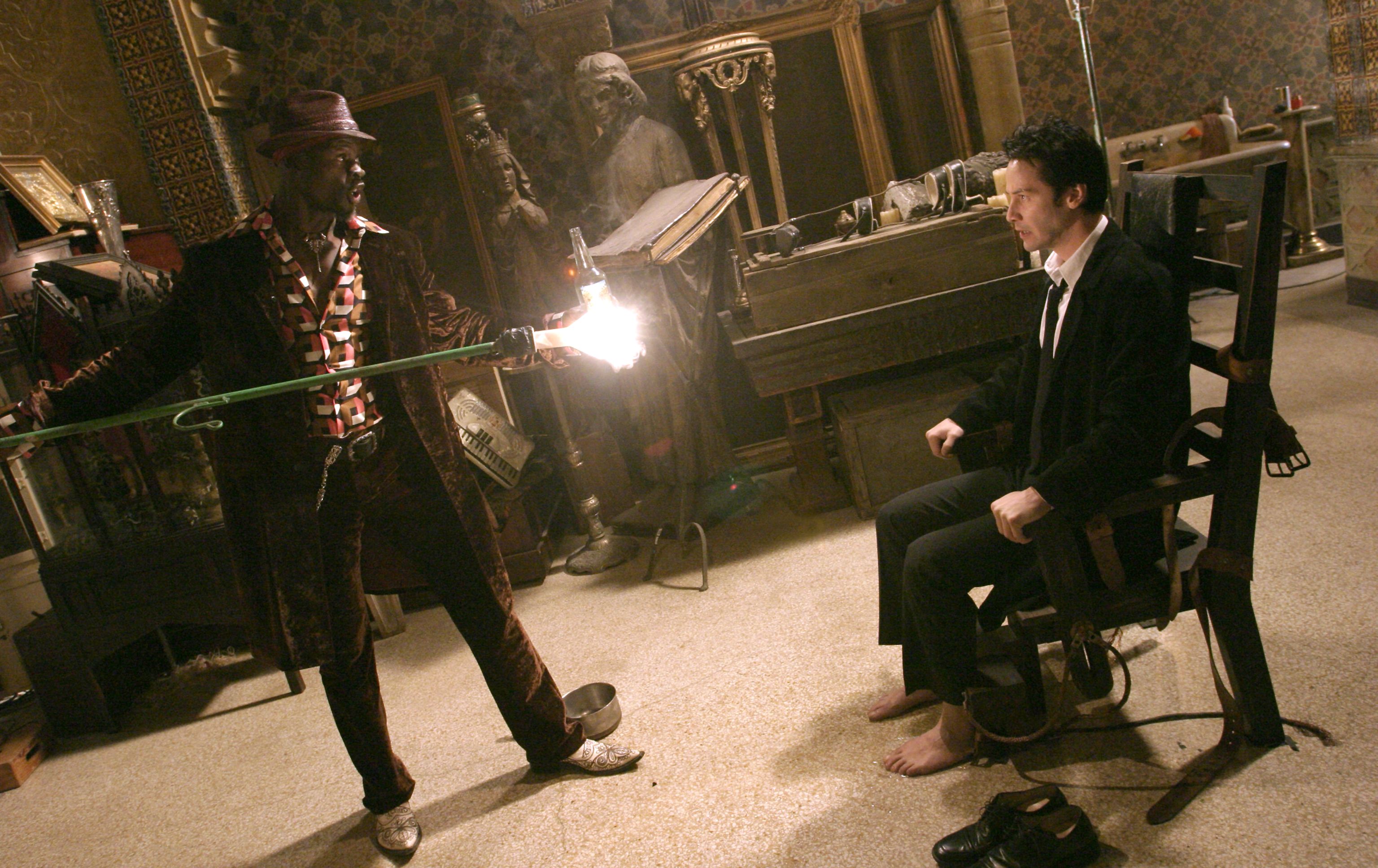 Keanu Reeves and Djimon Hounsou in Constantine (2005)