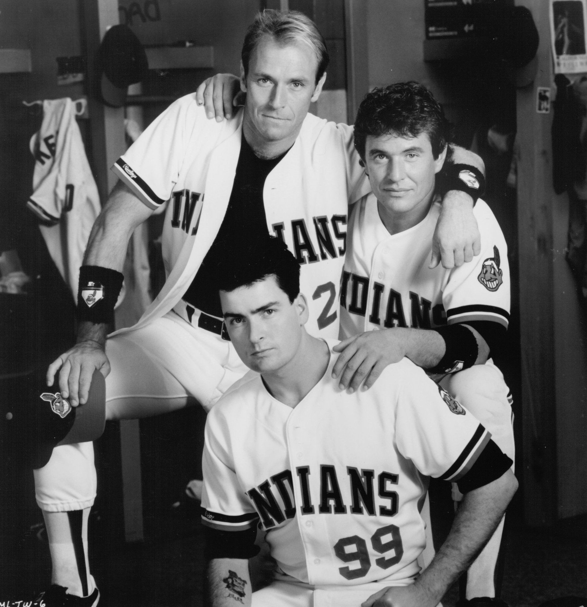 Charlie Sheen, Tom Berenger, and Corbin Bernsen in Major League (1989)