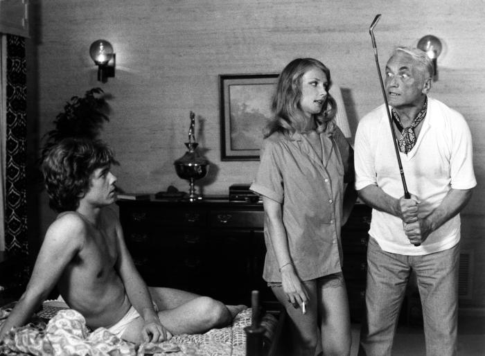 Michael O'Keefe, Ted Knight, and Cindy Morgan in Caddyshack (1980)