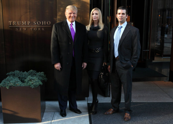 Donald Trump, Ivanka Trump, and Donald Trump Jr. in The Apprentice (2004)