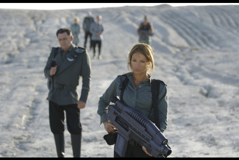 Jolene Blalock and Danny Keogh in Starship Troopers 3: Marauder (2008)