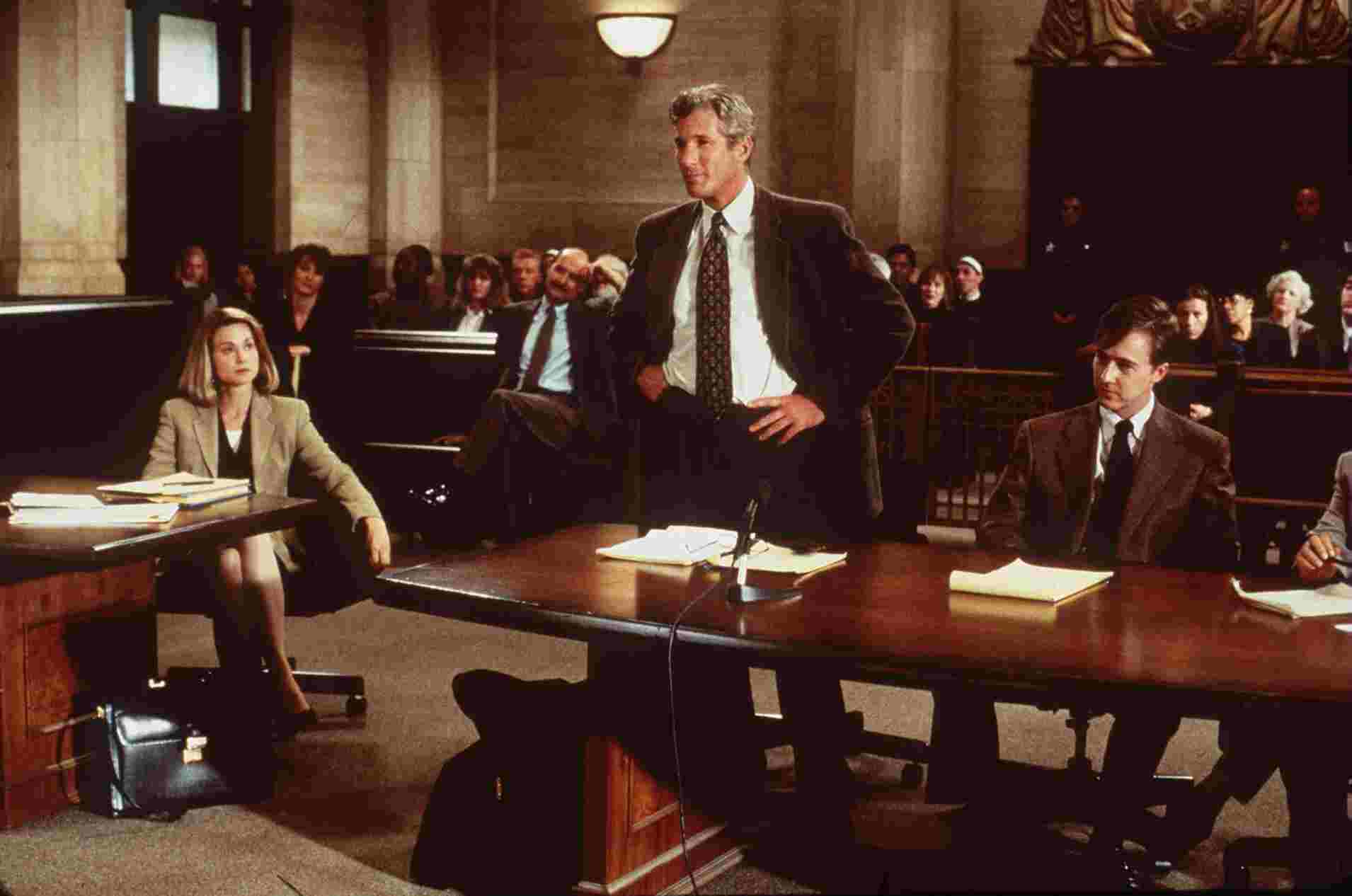 Richard Gere, Laura Linney, Edward Norton, and Terry O'Quinn in Primal Fear (1996)