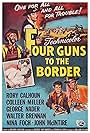 Rory Calhoun, John McIntire, Colleen Miller, George Nader, and Jay Silverheels in Four Guns to the Border (1954)