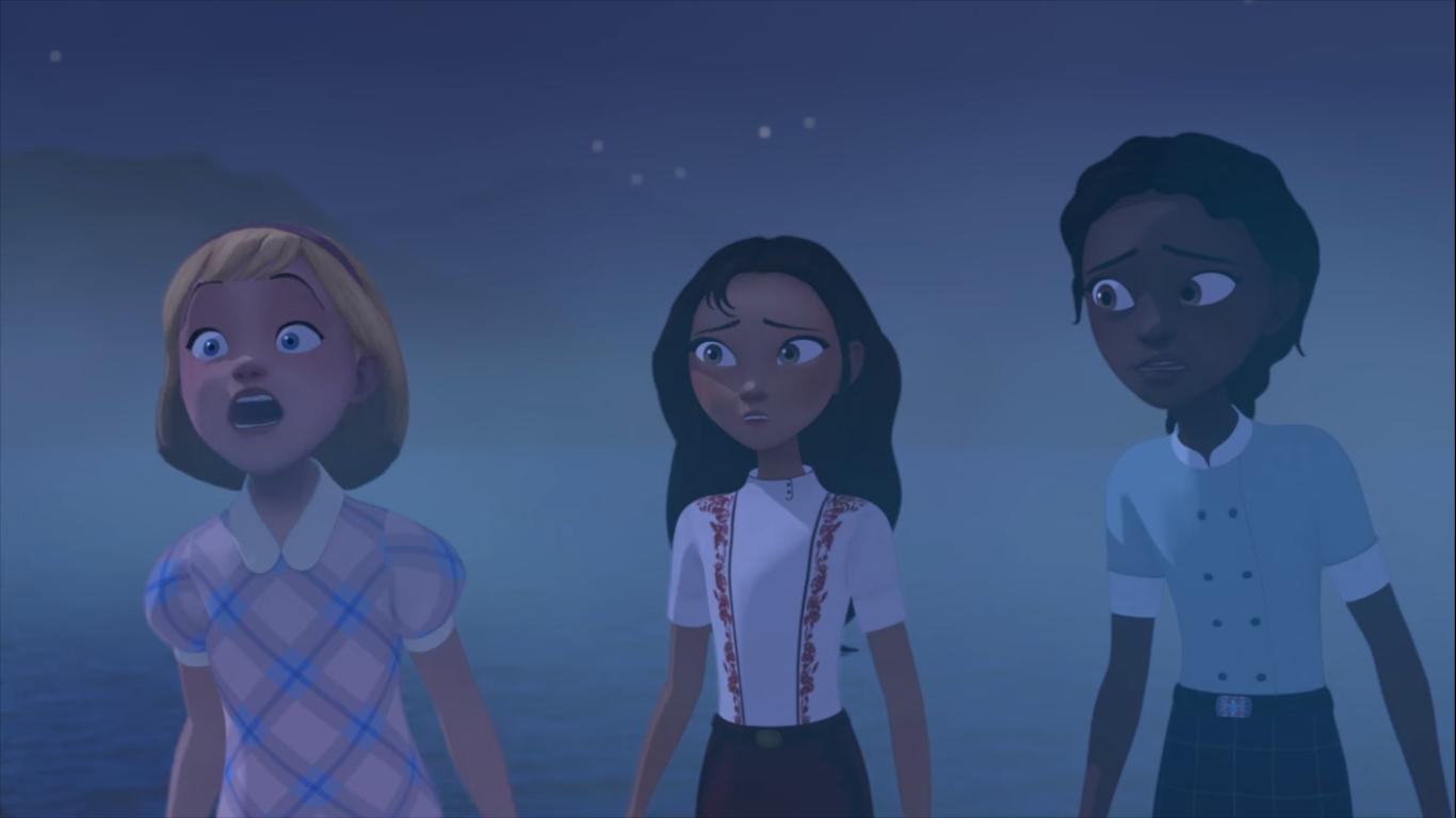 Sydney Park, Amber Frank, and Bailey Gambertoglio in Spirit Riding Free: Riding Academy (2020)