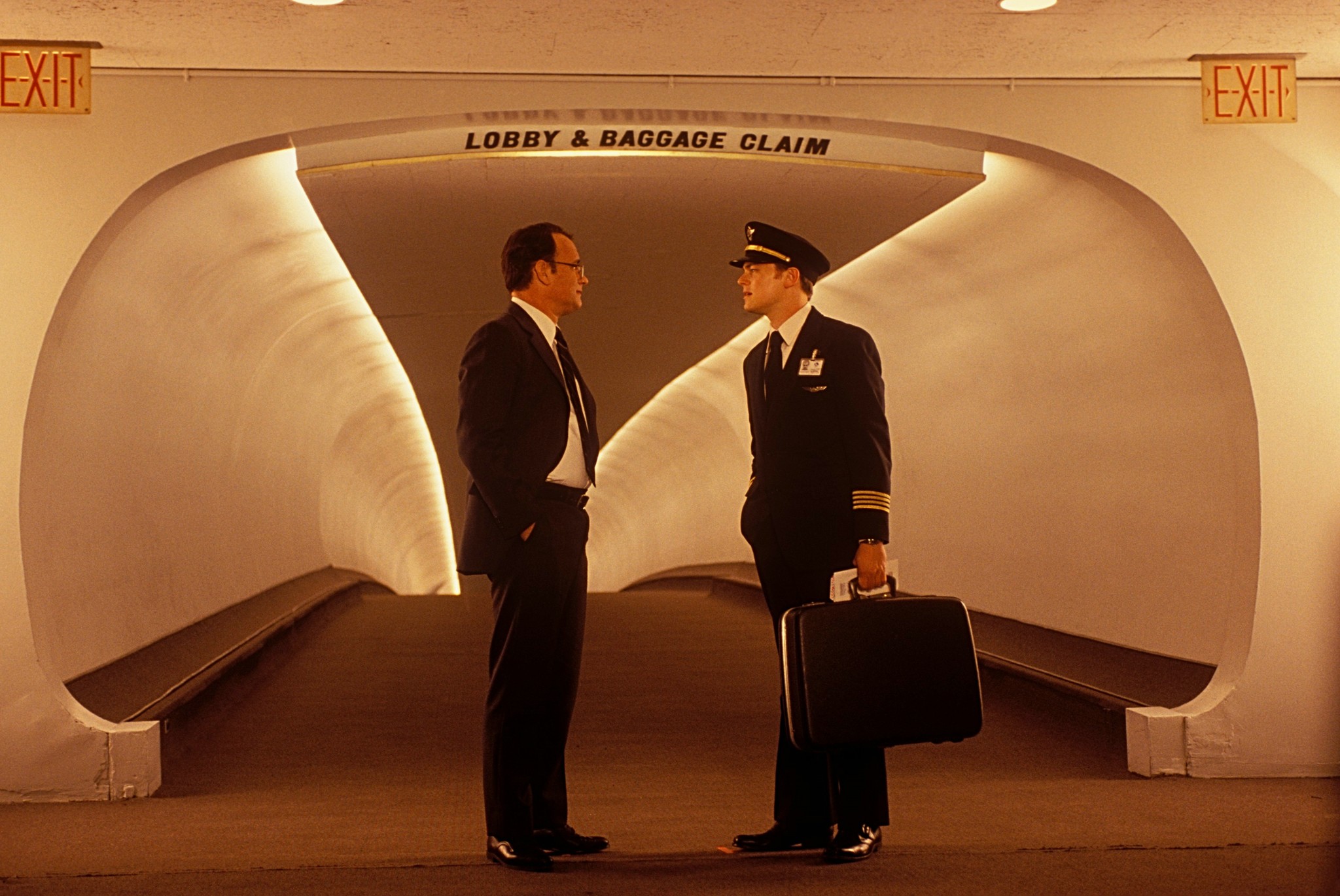 Leonardo DiCaprio and Tom Hanks in Catch Me If You Can (2002)