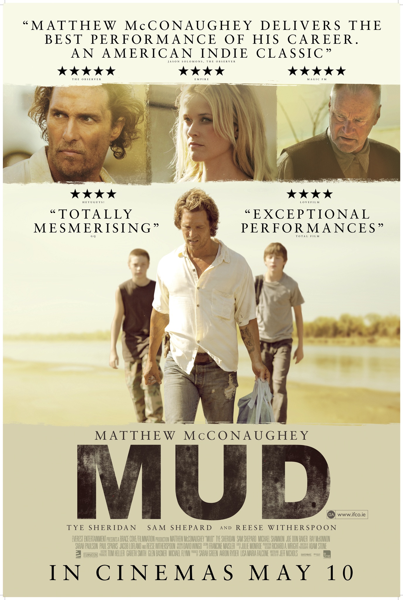 Matthew McConaughey, Reese Witherspoon, and Jacob Lofland in Mud (2012)