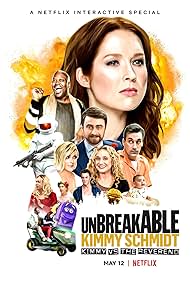 Carol Kane, Jane Krakowski, Fred Armisen, Jon Hamm, Johnny Knoxville, Chris Parnell, Daniel Radcliffe, Ellie Kemper, and Tituss Burgess in Unbreakable Kimmy Schmidt: Kimmy vs the Reverend (2020)