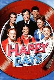 Ron Howard, Henry Winkler, Marion Ross, Tom Bosley, Erin Moran, Don Most, and Anson Williams in Happy Days (1974)