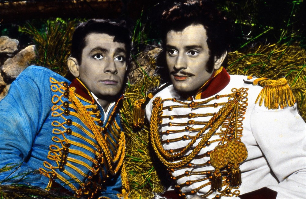 Georges Descrières and Jean-Claude Pascal in Caroline and the Rebels (1955)