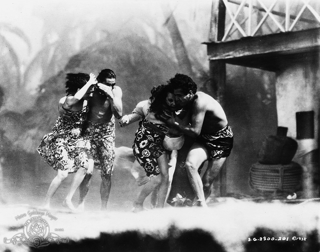 Jon Hall and Dorothy Lamour in The Hurricane (1937)