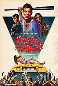 Nicholas Braun, Vanessa Hudgens, Josh Fadem, and Mackenzie Davis in Freaks of Nature (2015)