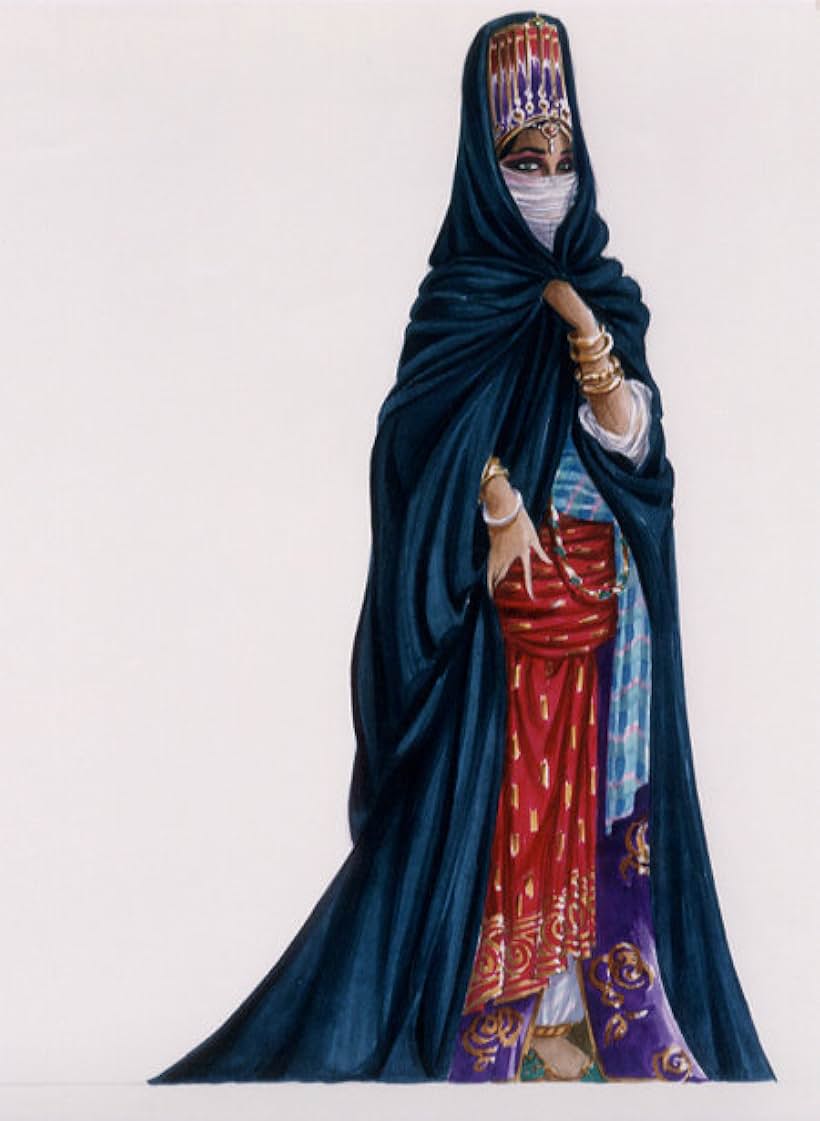 Costume design illustration for "SULTANA"